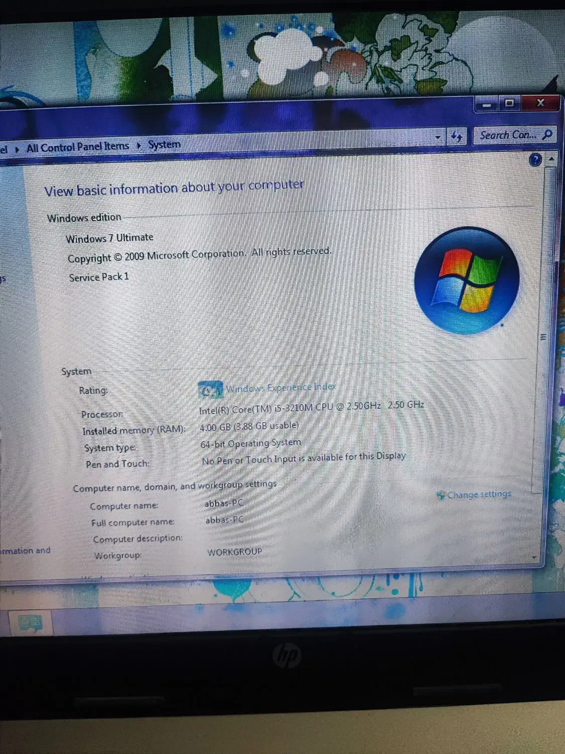 فروش فوری لپ تاپ hp|رایانه همراه|کرمان, |دیوار
