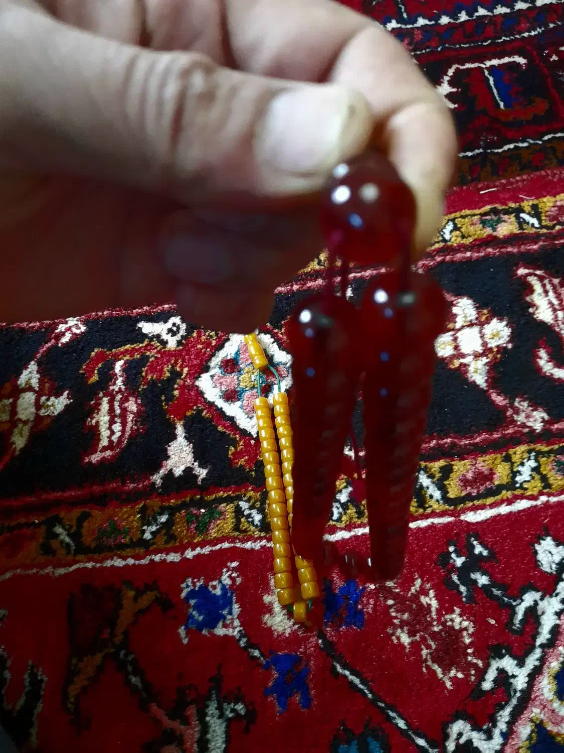 دوعدد تسبیح اصل سندلوس کهربایی|جواهرات|تبریز, |دیوار