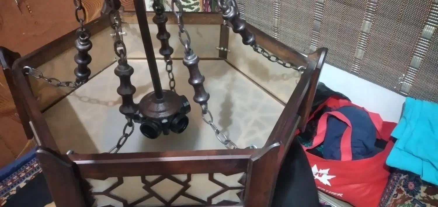 لوستر چوبی|لوستر و چراغ آویز|فردیس, فردیس|دیوار