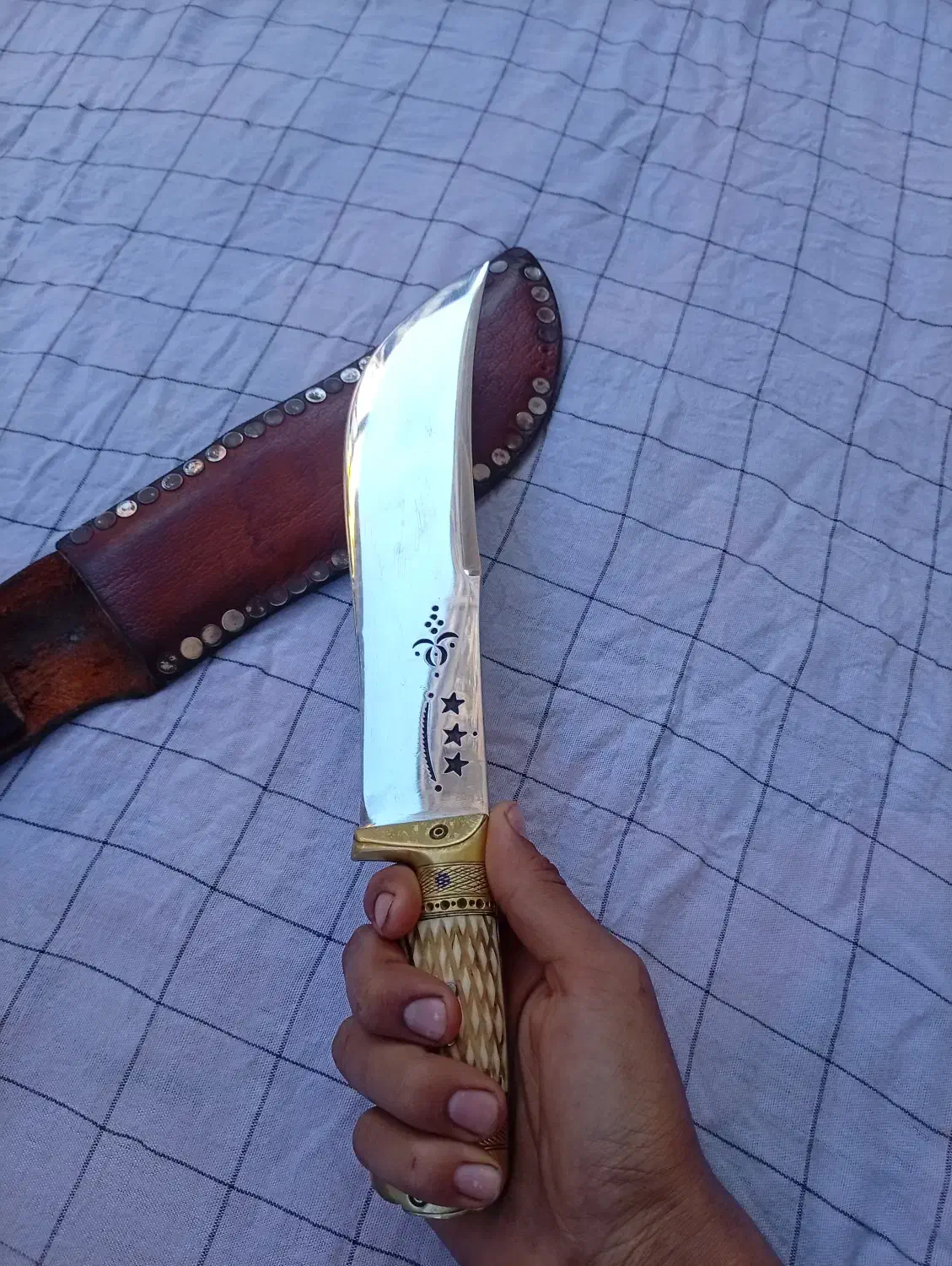 چاقو ترکمن ۳۷سانتی|کوهنوردی و کمپینگ|گنبد کاووس, |دیوار