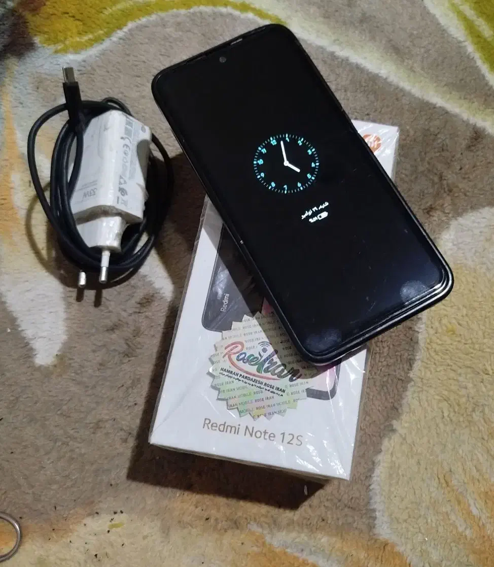 گوشی مشکی نوت ۱۲S حافظه ۲۵۶رام۸|موبایل|زاهدان, |دیوار