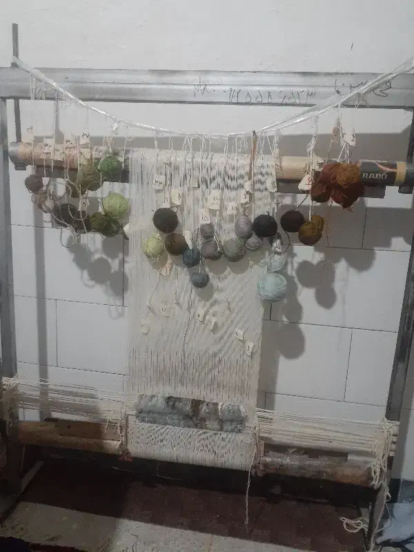 دار  تابلو فرش  به همراه همه وسایل بافت قالی|فرش|ساوه, |دیوار