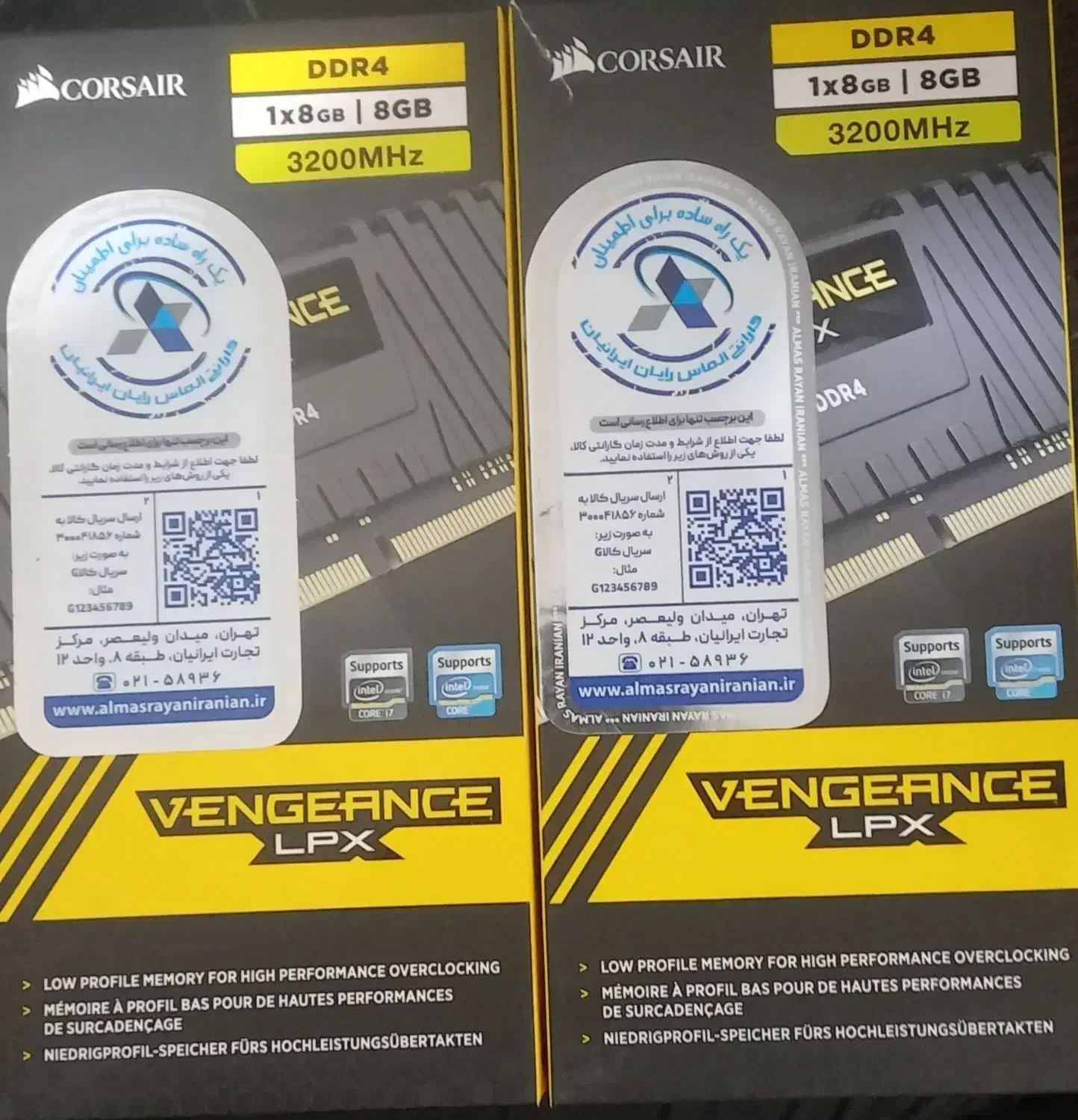 ram corsair 8GB 2x|قطعات و لوازم جانبی رایانه|مشهد, بهمن|دیوار