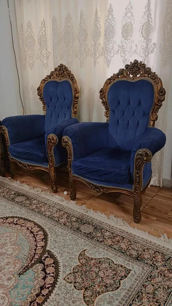 مبل ۷نفره سالم با میز وسط و عسلی|مبلمان خانگی و میز عسلی|قائمشهر, |دیوار