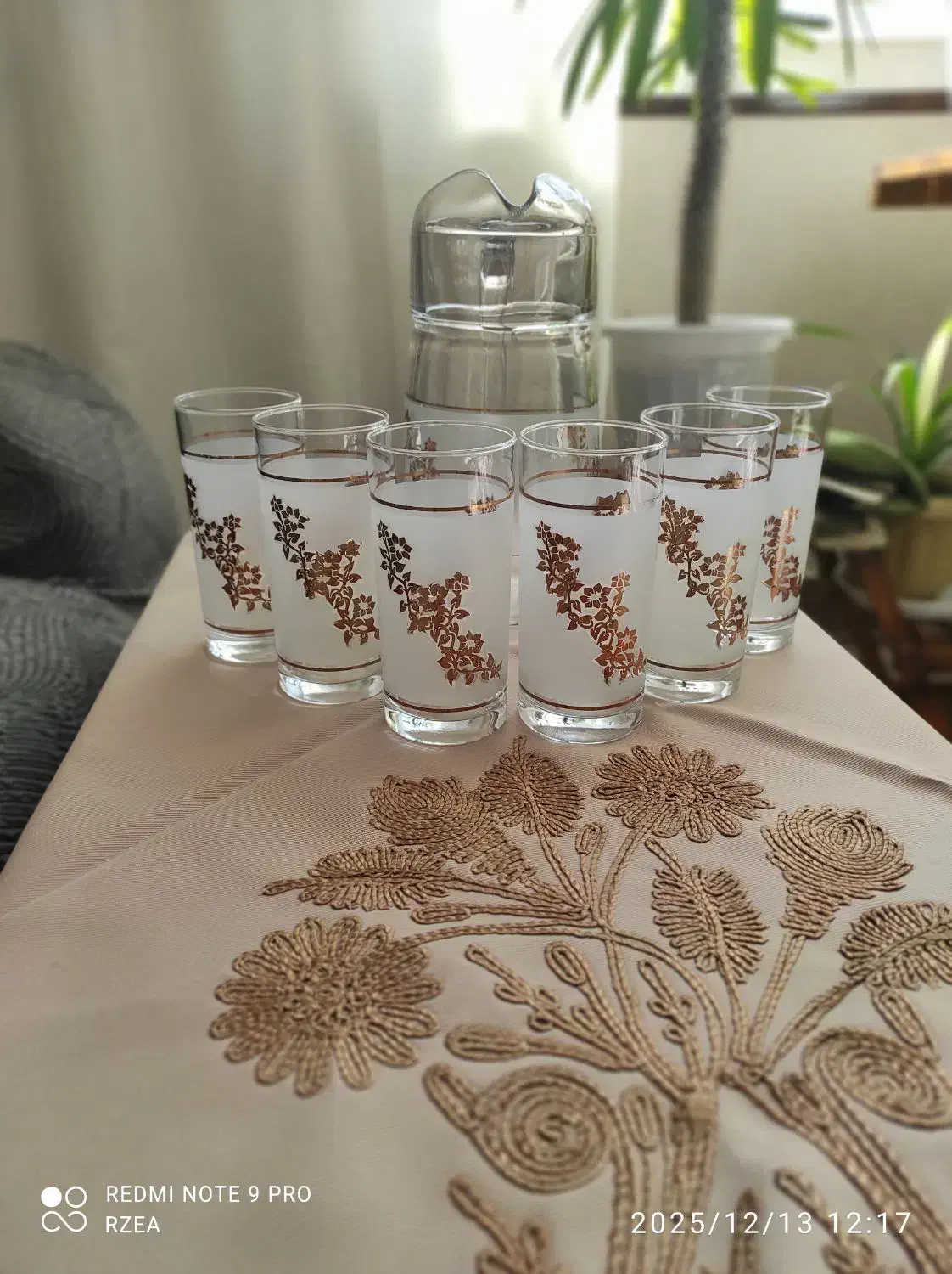 با سلام پارچ لیوان شربت خوری خارجی|ظروف سرو و پذیرایی|فلاورجان, |دیوار