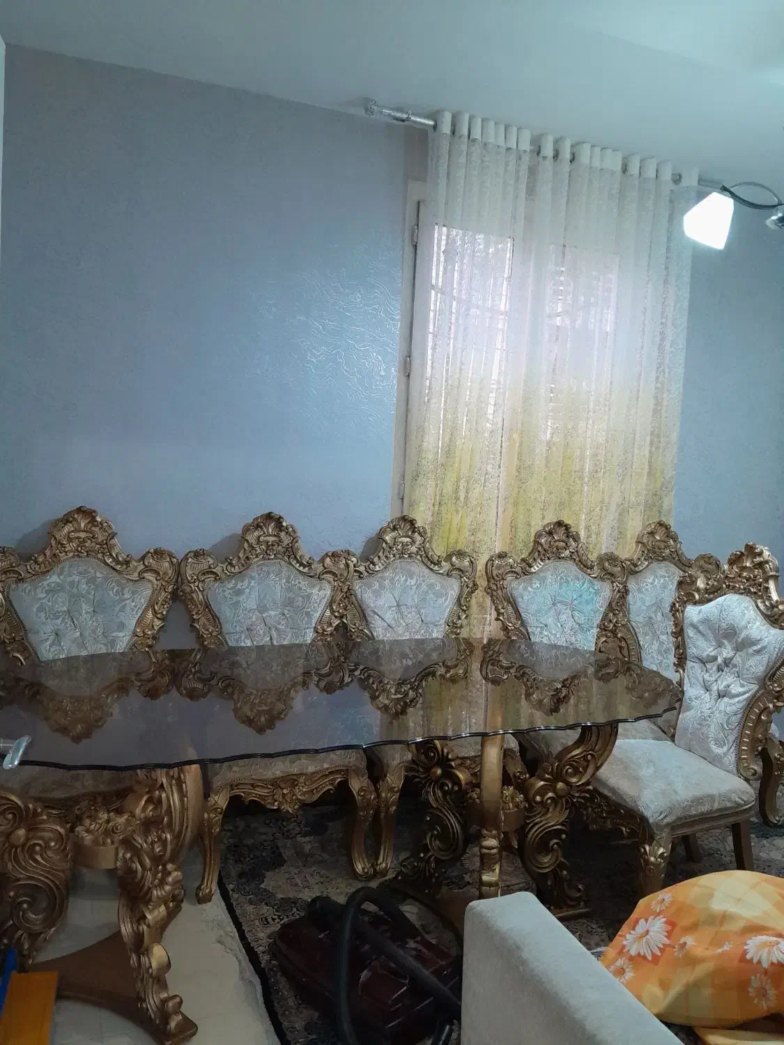 میز نهار خوری ۶نفره چوب راش پارچه ترک|میز و صندلی غذاخوری|اندیشه, شهرک مریم|دیوار