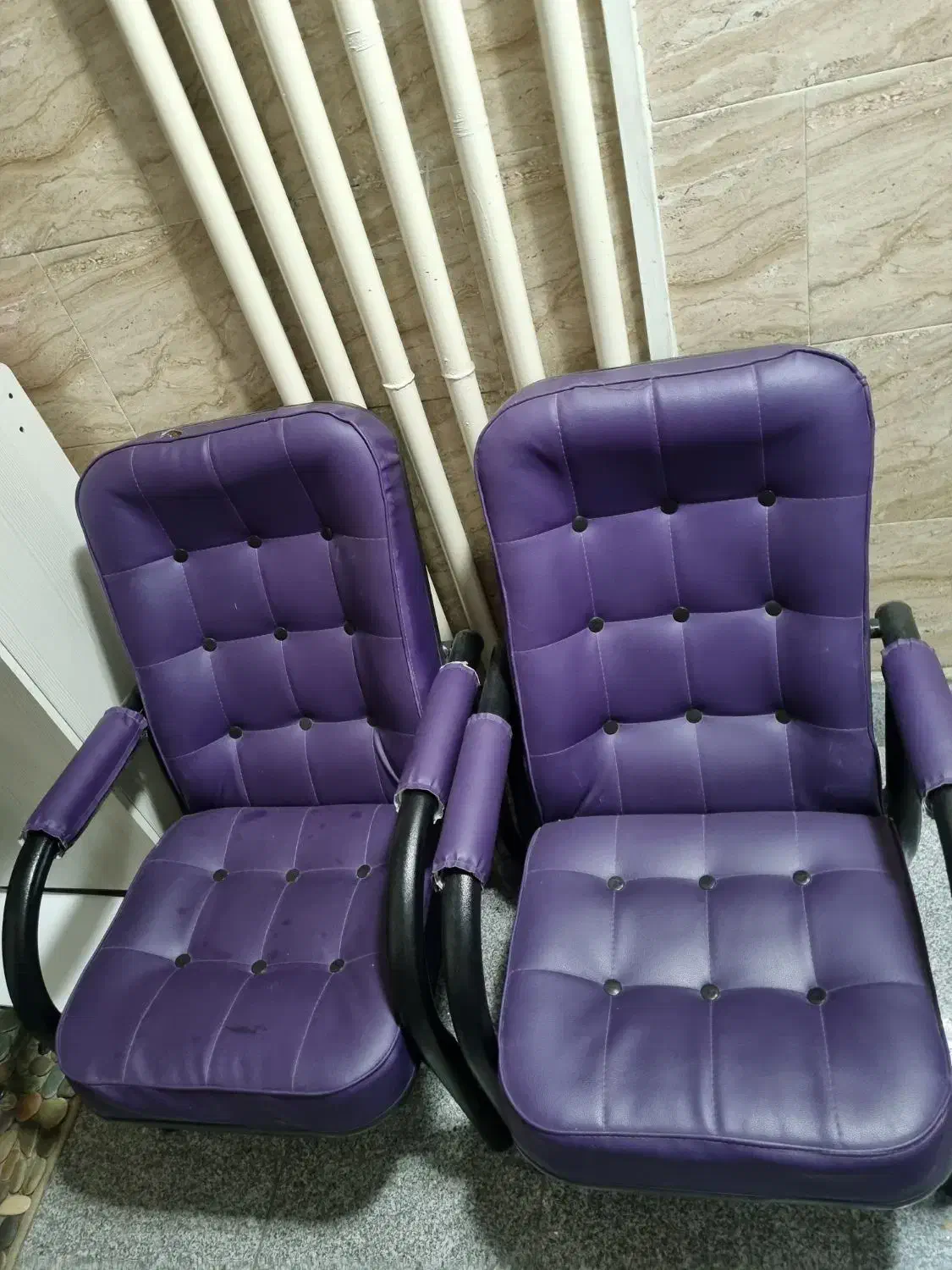 صندلی انتظار صندلی اداری بنفش|مبلمان اداری|رشت, دیلمان|دیوار