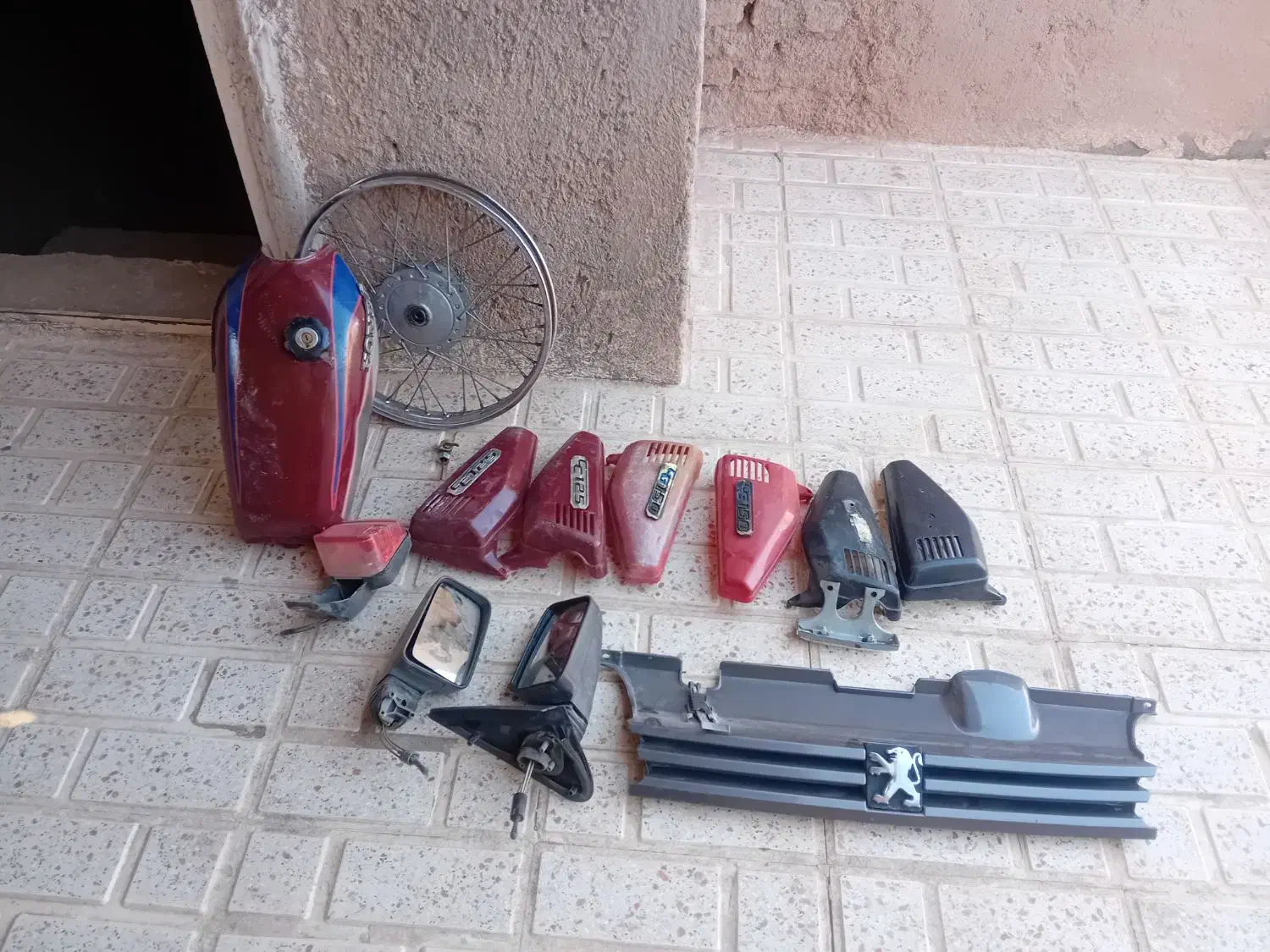 لوازم موتور هندا۱۲۵ وپژو|قطعات یدکی و لوازم جانبی|بشاریات, |دیوار