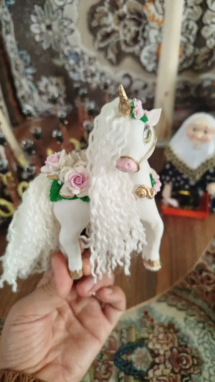 اسب تکشاخ خمیری|مجسمه، تندیس، ماکت|مشهد, نوید|دیوار