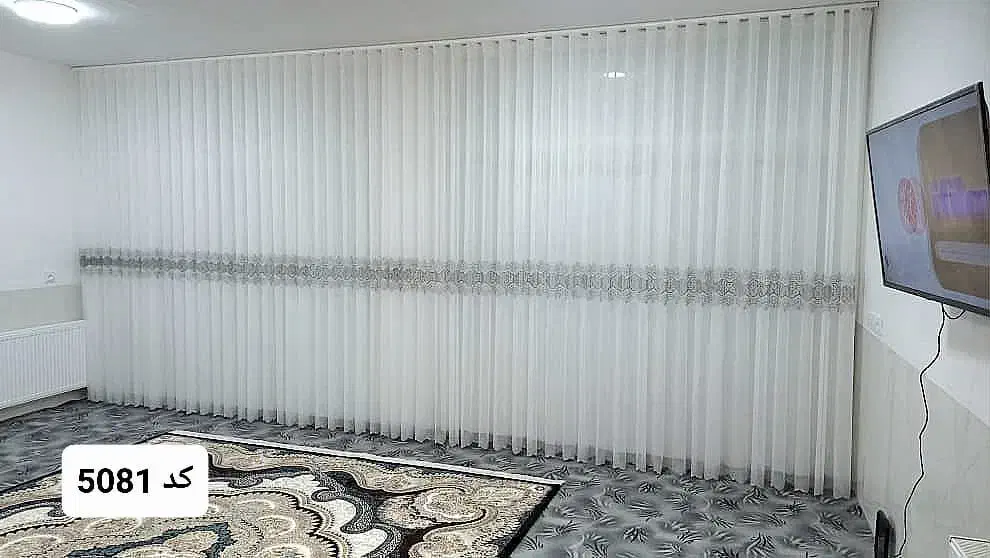 پرده پارچهای طرحدار سفید با اقساط ویژه|پرده، رانر، رومیزی|اهواز, کوی بشارت|دیوار