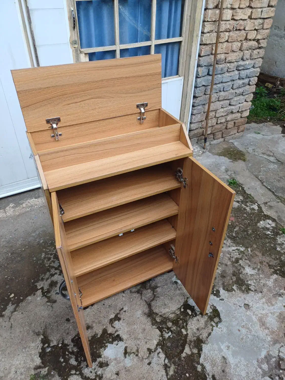 جاکفشی تمام ملامینه جادار به همراه باکس|جاکفشی، کمد، دراور|رودسر, |دیوار