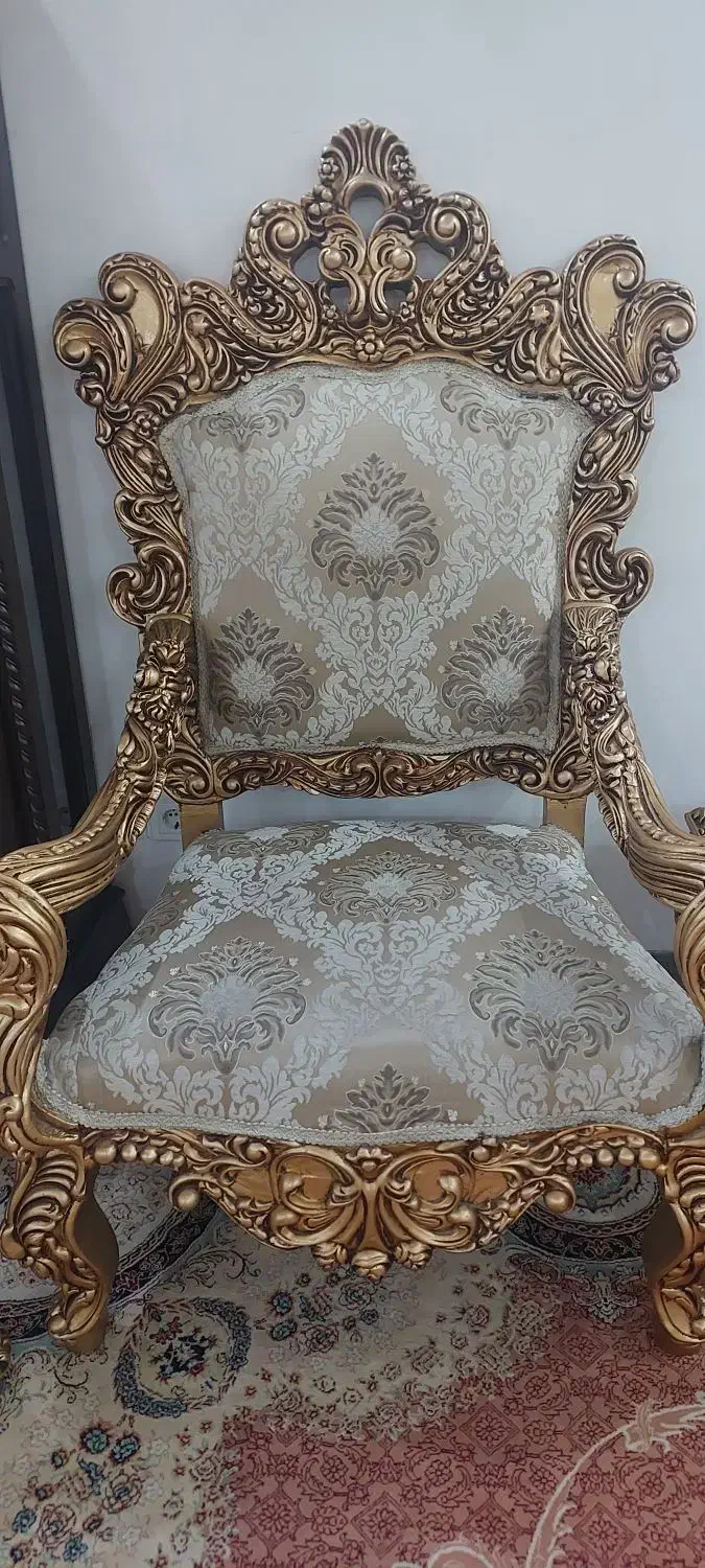 مبل سلطنتی ۹ نفره|مبلمان خانگی و میز عسلی|قائمشهر, |دیوار