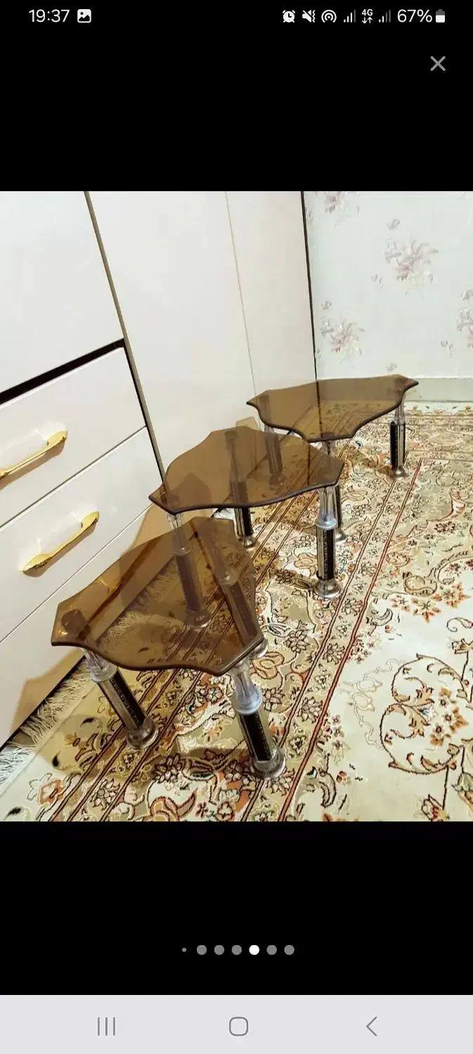 سه عدد عسلی و سماور *نونو*|مبلمان خانگی و میز عسلی|کرمانشاه, |دیوار