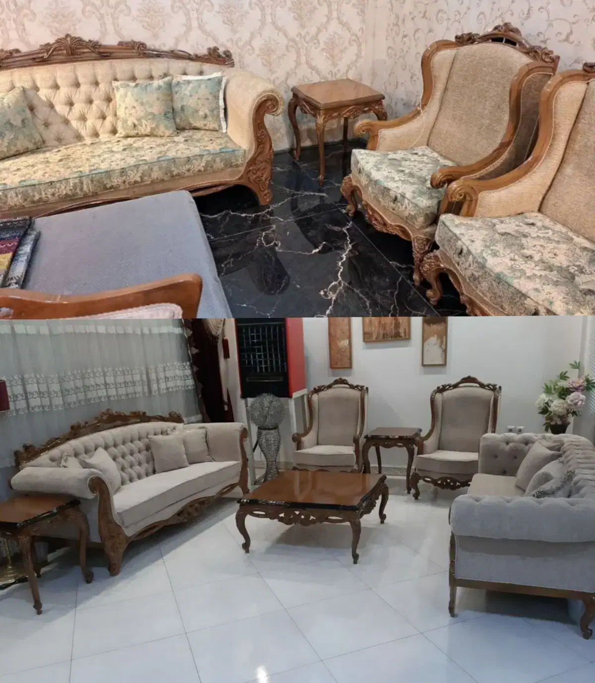 مبل سلطنتی خرچنگی|مبلمان خانگی و میز عسلی|خرم‌آباد, |دیوار