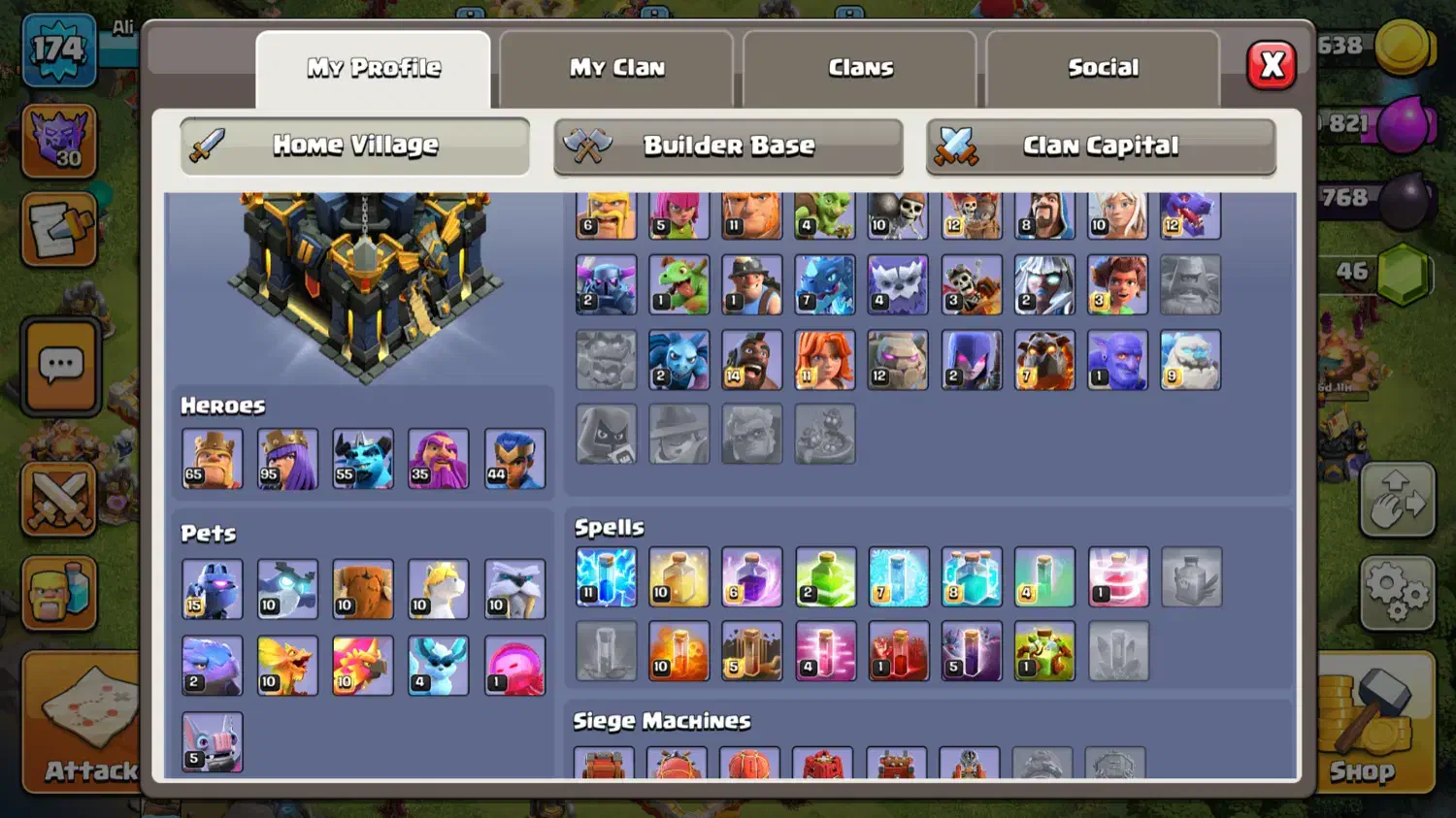 اکانت کلش تان هال ۱۷|کنسول، بازی ویدئویی و آنلاین|سنندج, |دیوار