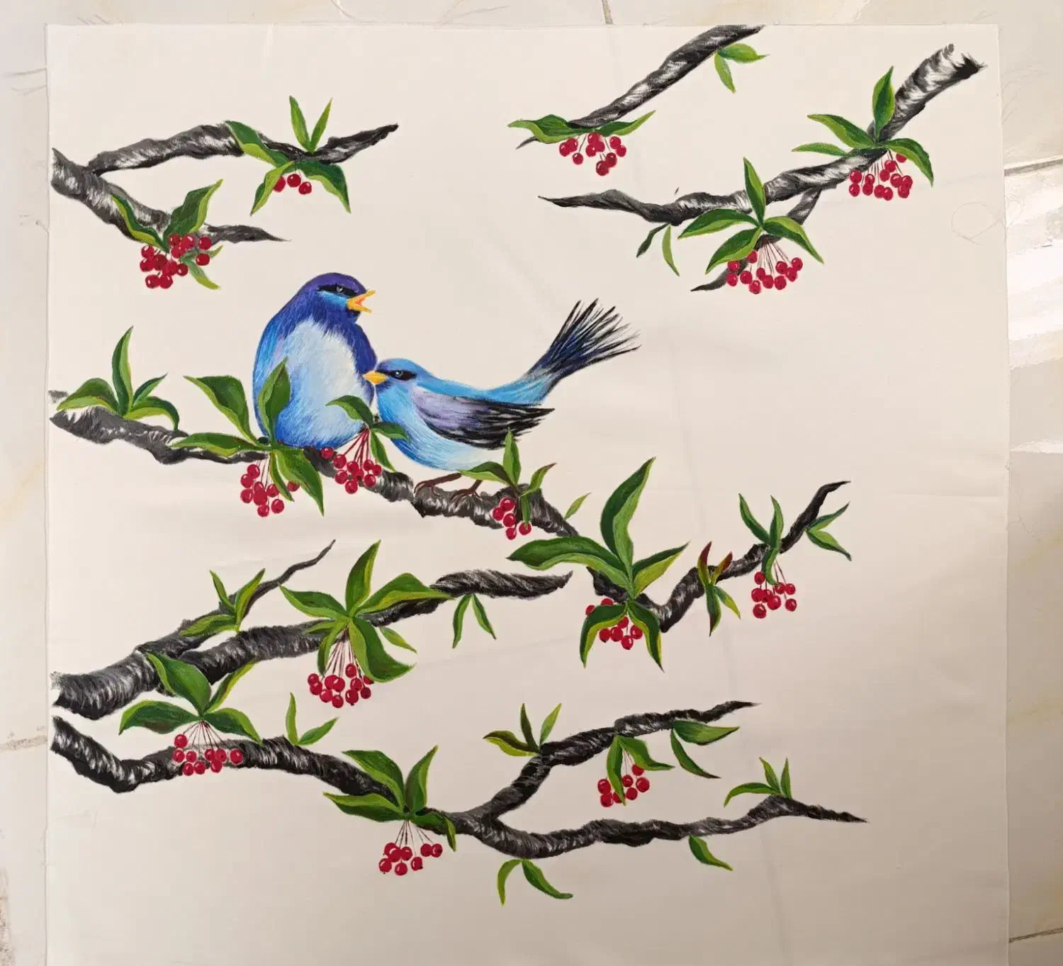 دوتا پنل نقاشی شده با دست|تابلو، نقاشی، عکس|پردیس, فاز ۵|دیوار