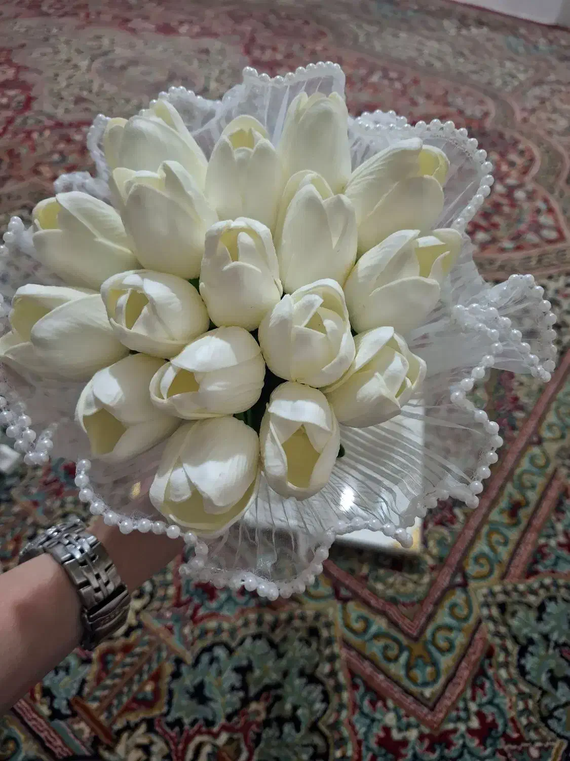 تور عروس باکس بله برون دسته گل عروس|صنایع دستی و سایر لوازم تزئینی|تهران, قاسم‌آباد|دیوار