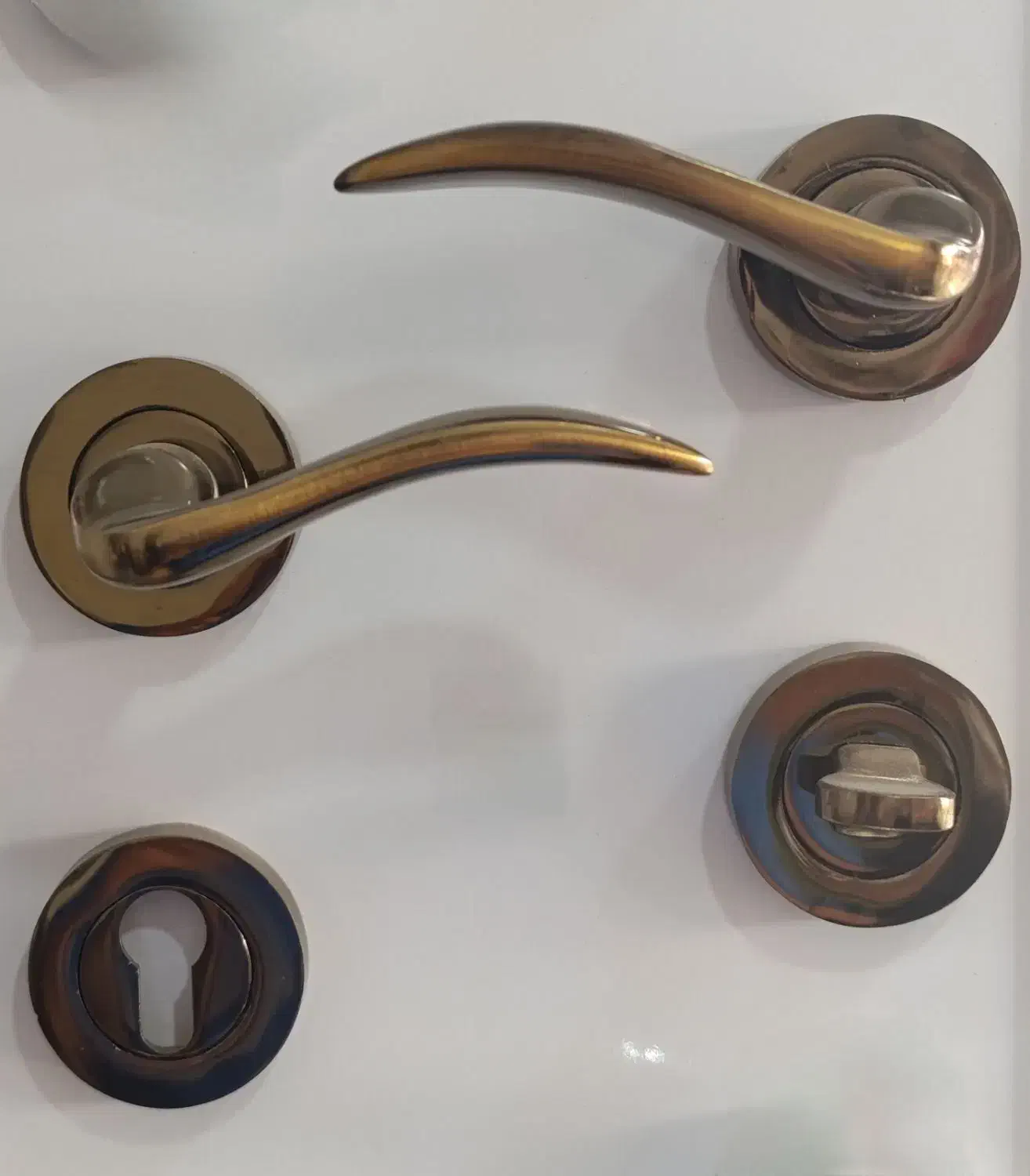 دستگیره رزت زیتونی وکروم|مصالح و تجهیزات ساختمان|خمام, |دیوار