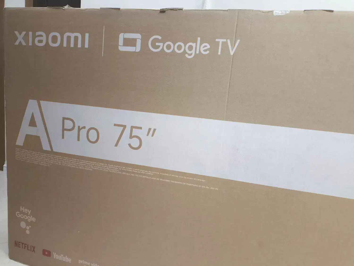 کارتن خالی تلویزیون 75 اینچ شیائومی|تلویزیون و پروژکتور|صدرا-فارس, فاز ۱|دیوار