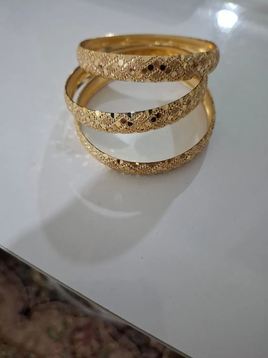 ۳ عدد النگو طلا روس رنگ ثابت|بدلیجات|مشهد, فریزی|دیوار