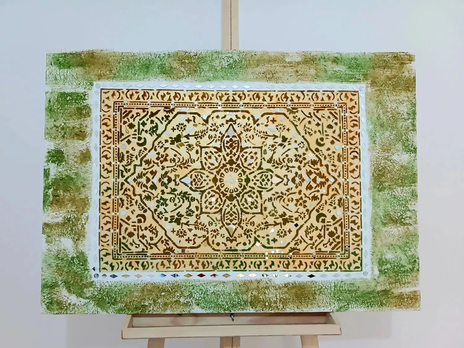 تابلو فرش با پودر مخمل وآینه کاری|تابلو فرش|شهریار, شهرک امیریه|دیوار