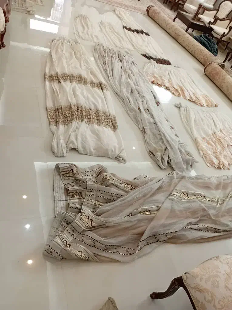 پرده تور پذیرایی اتاق|پرده، رانر، رومیزی|مشهد, چهارچشمه|دیوار