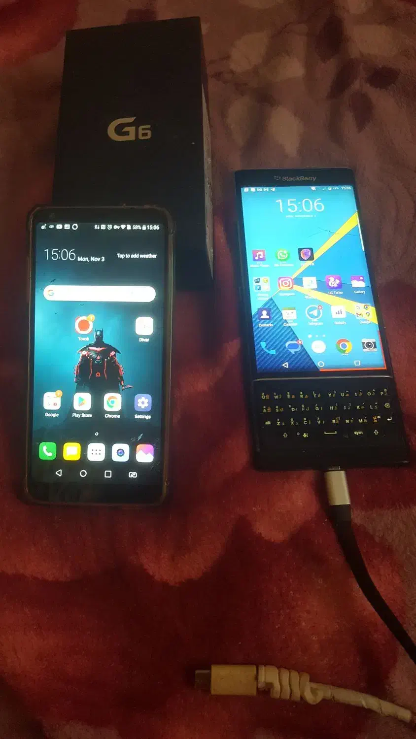 ال جی g6 و بلکبری پرایو|موبایل|تهران, طرشت|دیوار