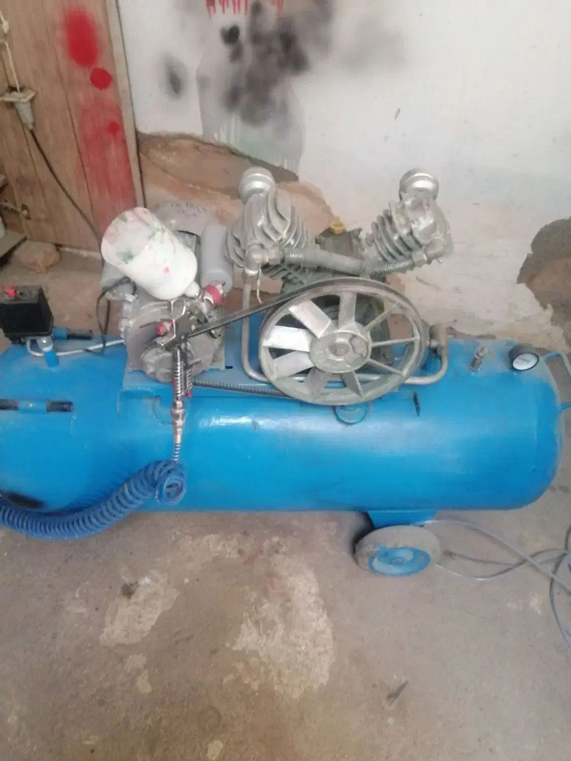 پمپ باد ۱۵۰ لیتری پیستوله رنگ|ابزارآلات|نیشابور, گنبد سبز|دیوار