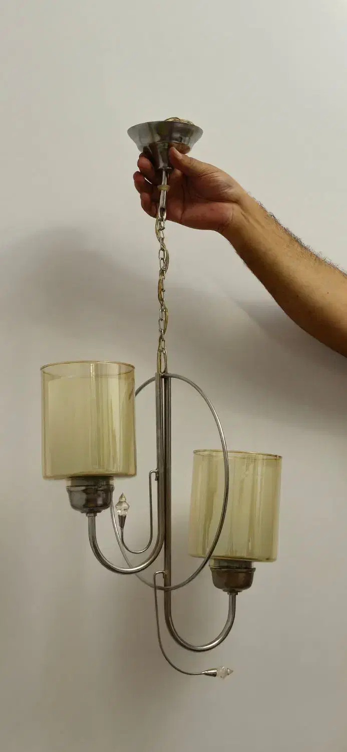 لوستر ۲شاخه با حباب طرح جدید|لوستر و چراغ آویز|تبریز, |دیوار