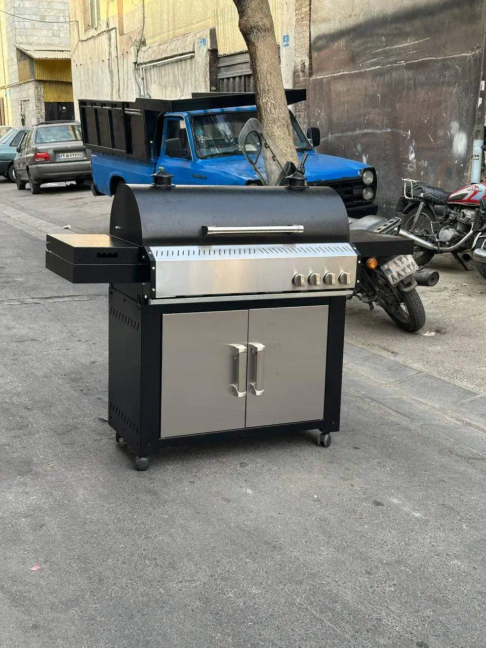 باربیکیو محفظه استیل کابینت دار پلوپز دار کباب پز|اجاق گاز و لوازم برقی پخت‌وپز|تهران, شوش|دیوار