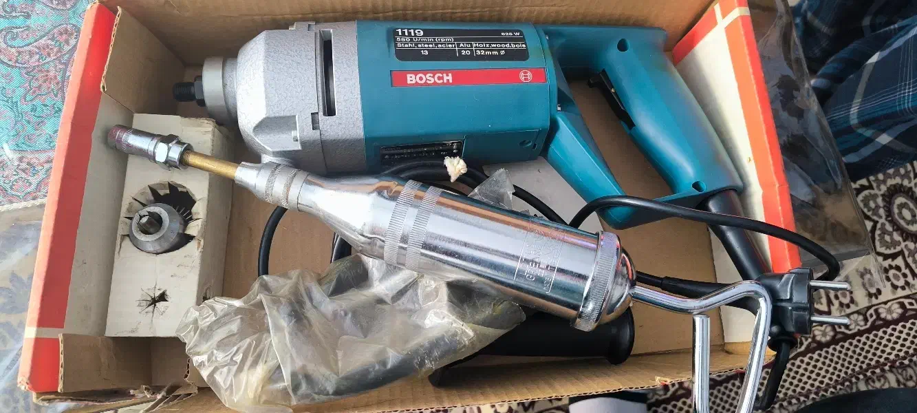 دریل بوش آلمان 1119 نو آک بهمراه گریس پمپ|ابزارآلات|شاهین‌شهر, عطار|دیوار