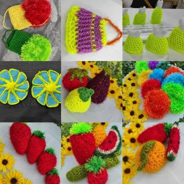 محصولات بافتنی اسکاج و لیف و ....|صنایع دستی و سایر لوازم تزئینی|بم, |دیوار