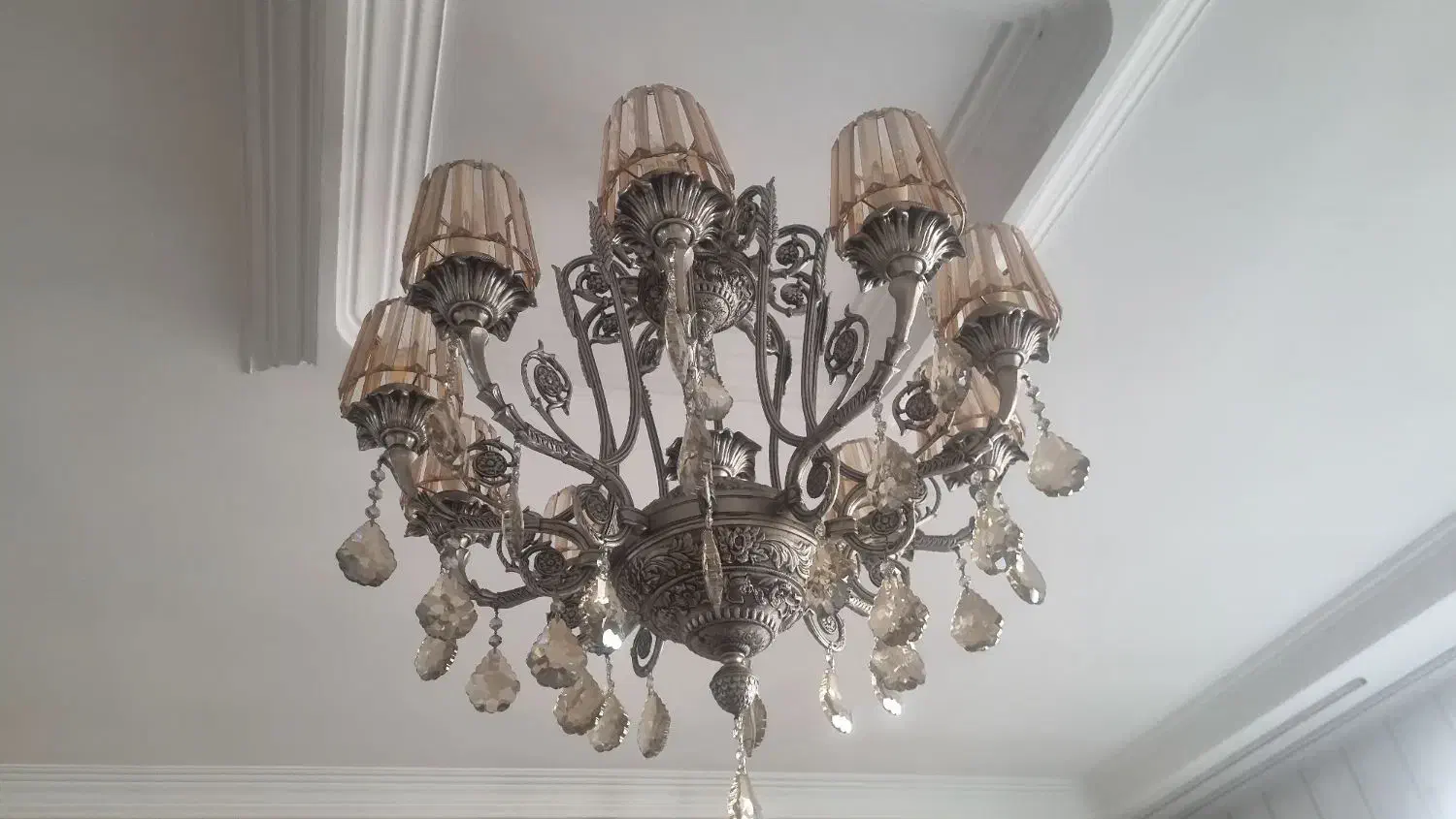 لوستر برنزی|لوستر و چراغ آویز|ری, دولت‌آباد|دیوار