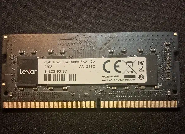 رم ۸گیگ لپ تاپ DDR4 Lexar سالم به شرط|قطعات و لوازم جانبی رایانه|پردیس, فاز ۲|دیوار