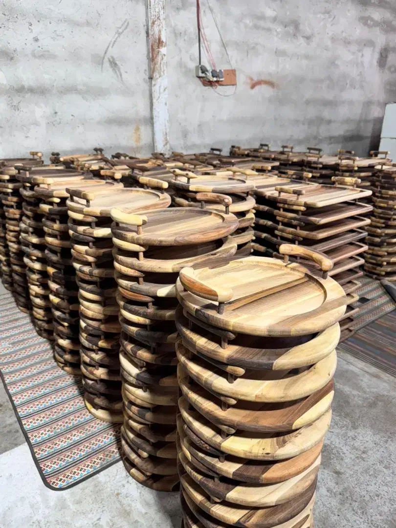 سینی پذیرایی چوبی عمده اصفهان چوب گردو|ظروف سرو و پذیرایی|تهران, بازار|دیوار