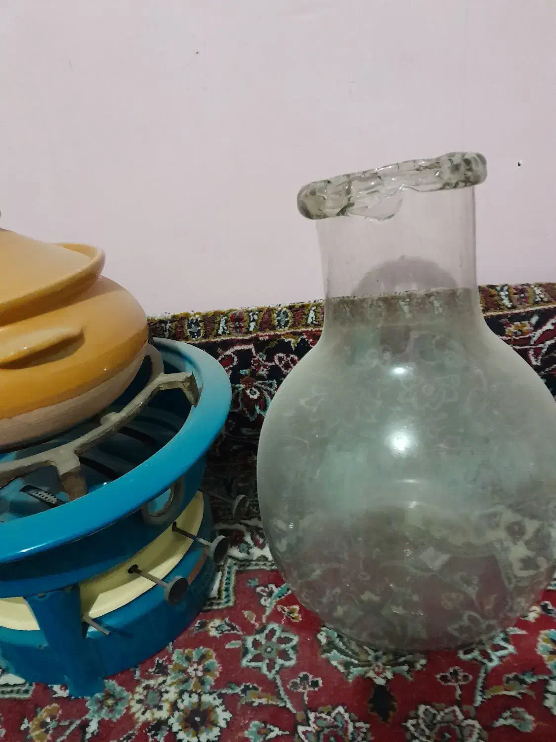 خمره شیشه ای قدیمی|صنایع دستی و سایر لوازم تزئینی|قم, خاکفرج|دیوار