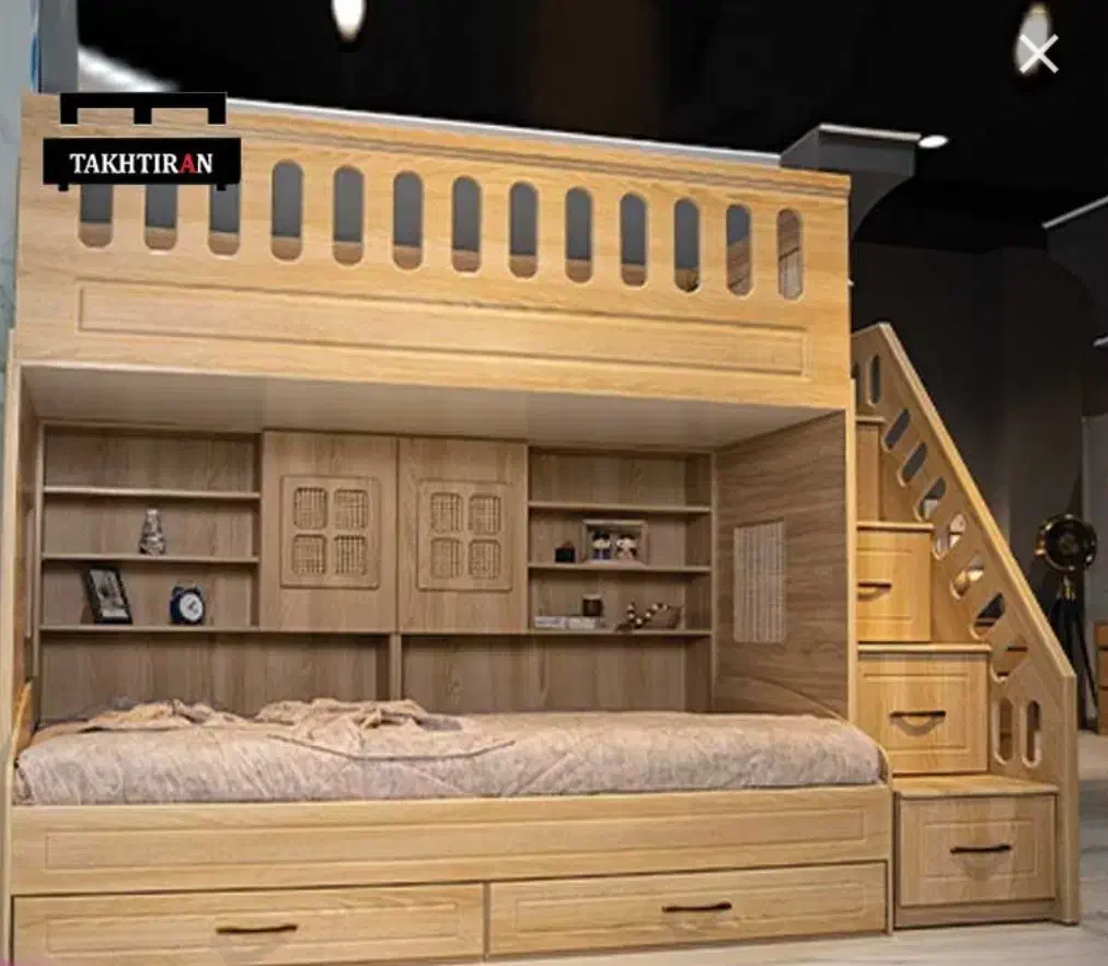 فروش تخت خواب دوطبقه خیلی تمیز|تخت و سرویس خواب|یزد, |دیوار