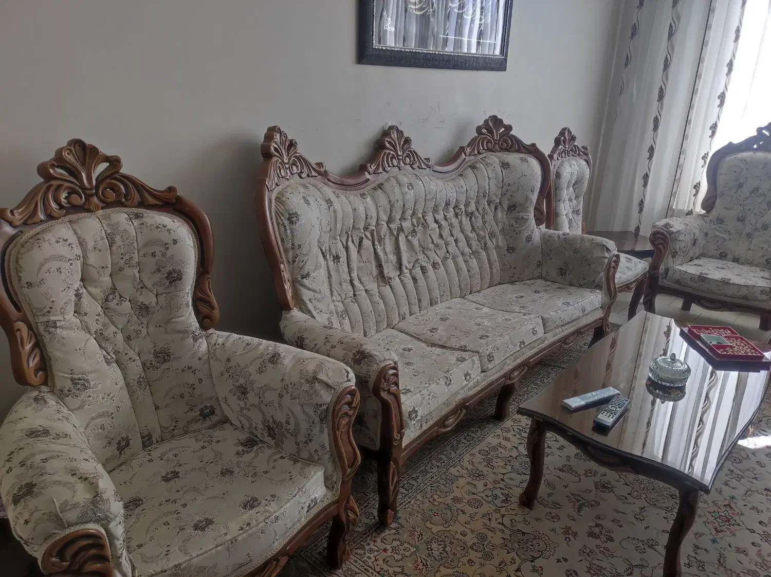 مبلمان نیمه استیل9نفره|مبلمان خانگی و میز عسلی|گلبهار, شهر جدید گلبهار|دیوار