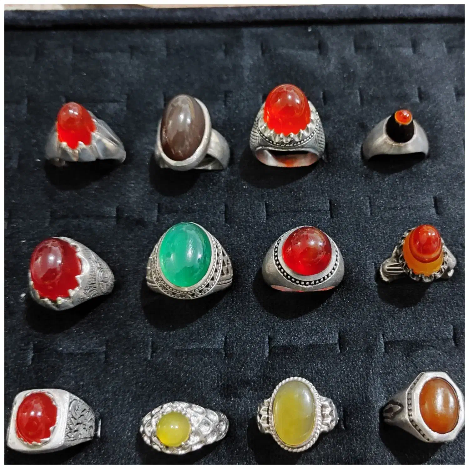 انگشتر طلا نقره عقیق کرزی باباقوری الماس یشم اوپال|جواهرات|ری, سرتخت|دیوار