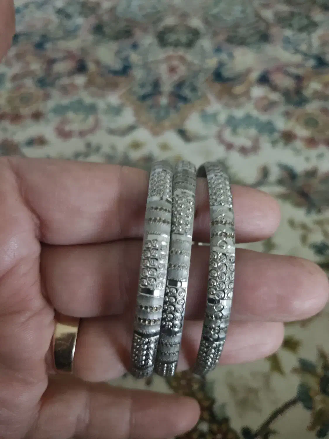 سه عدد النگوی نقره|جواهرات|کرمانشاه, |دیوار