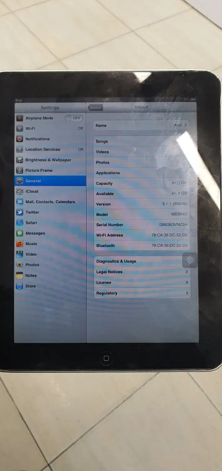 ایپد ۱۰ اینچ ۶۴گیگ ایفون|تبلت|مشهد, عنصری|دیوار