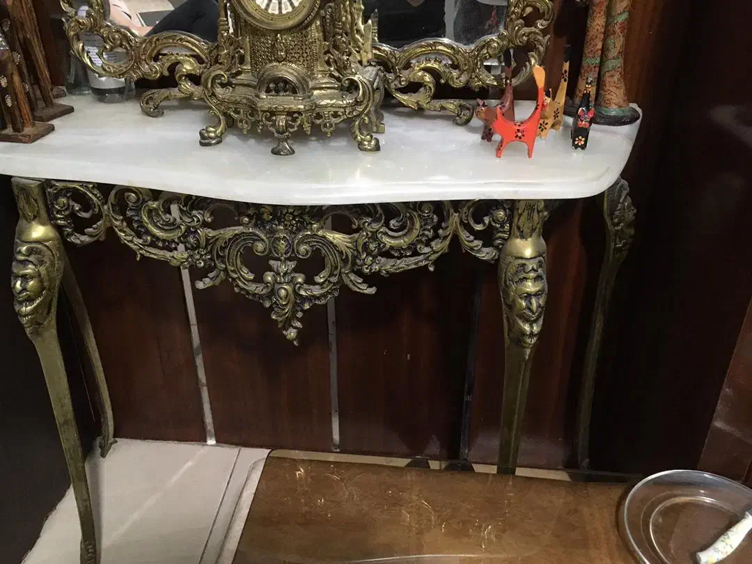 اینه کنسول ساعت یک جفت شمدان برنز|آینه|تهران, پاسداران|دیوار