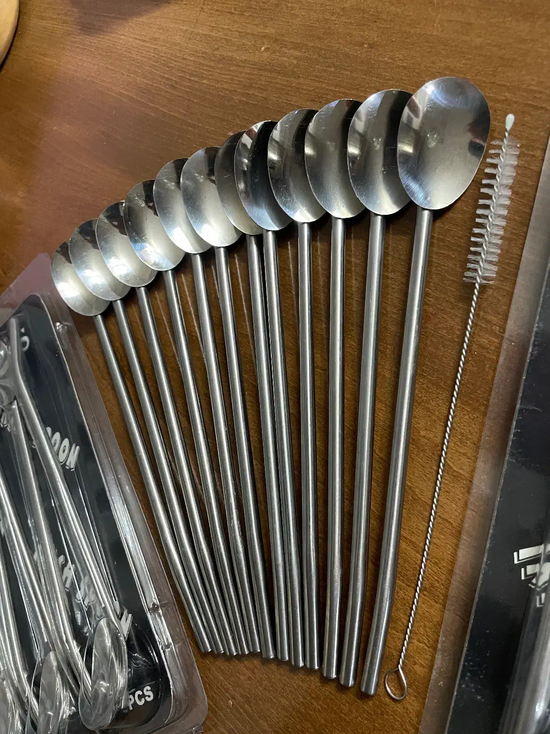 قاشق شربت خوری استیل نی دار|ظروف سرو و پذیرایی|اصفهان, برازنده|دیوار