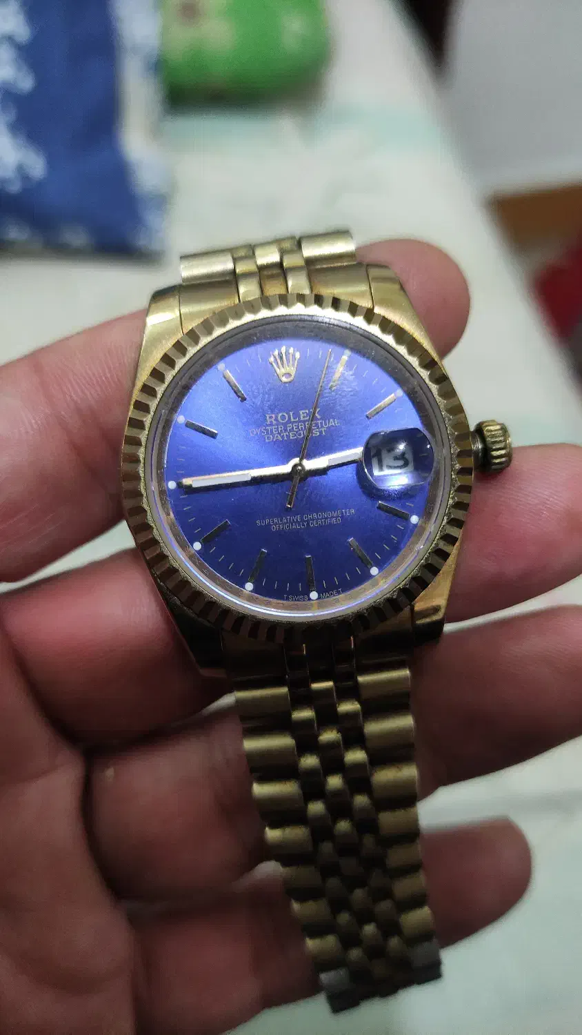 ساعت رولکس طلائی صفحه آبی|ساعت|رشت, پارک شهر|دیوار