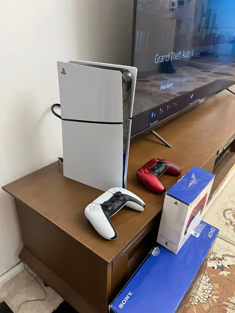 Ps5 slim دو دسته|کنسول، بازی ویدئویی و آنلاین|هشتگرد, هشتگرد قدیم|دیوار