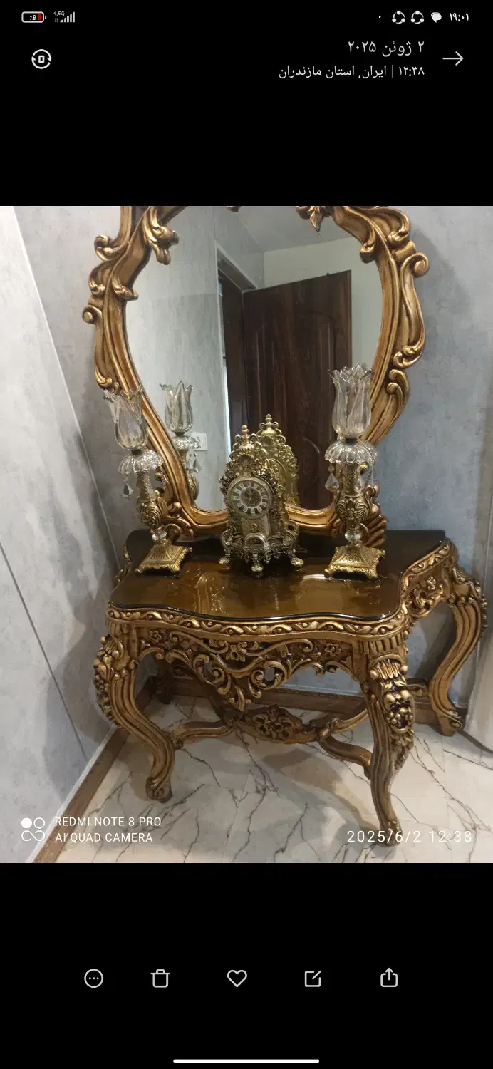 آینه کنسول|آرایشگاه و سالنهای زیبایی|بهنمیر, |دیوار