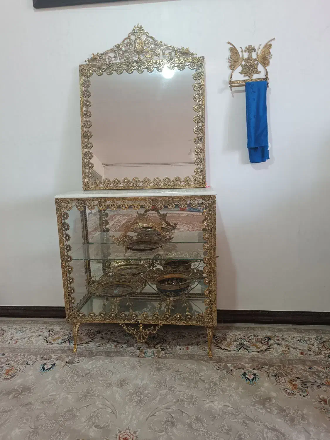 آینه کنسول برنز|بوفه، ویترین، کنسول|دورود, |دیوار