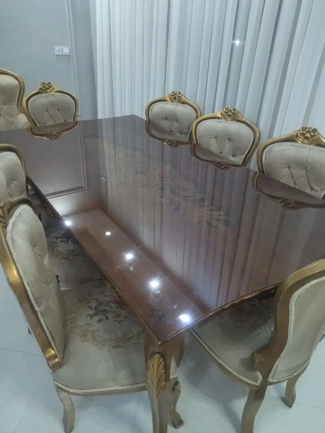 نهارخوری ۸نفره|میز و صندلی غذاخوری|مشهد, نیروی هوایی|دیوار