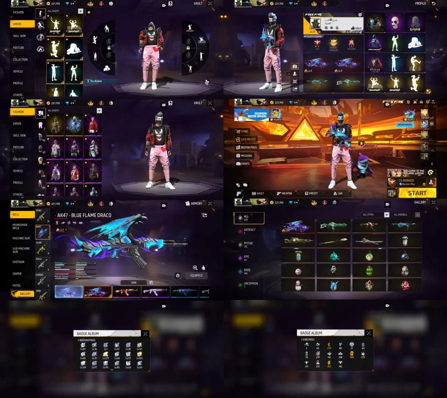 اکانت فول فری فایر طاق میزنم|کنسول، بازی ویدئویی و آنلاین|سیستان, |دیوار