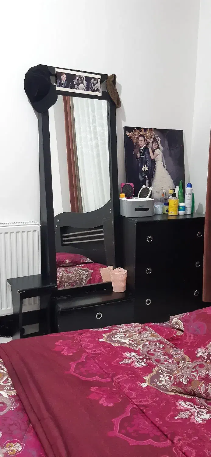 سرویس خواب دونفره با چوب mdfهستش|تخت و سرویس خواب|رامسر, |دیوار